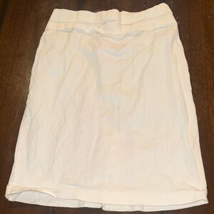 Women's Cream Straight Skirt